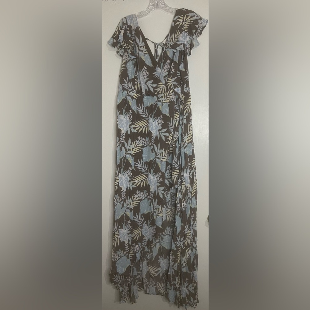 Torrid Brown Floral Maxi-Length Romper (NWT)